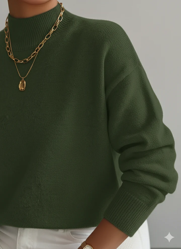 Jersey de cuello alto Vera – Máxima comodidad