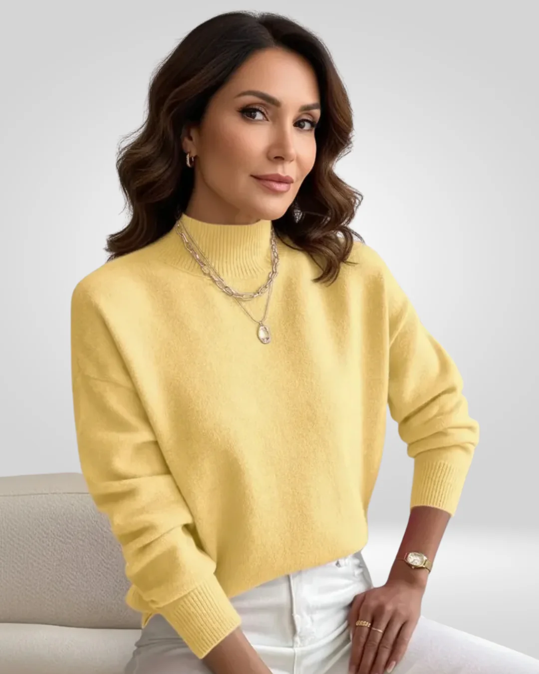 Jersey de cuello alto Vera – Máxima comodidad